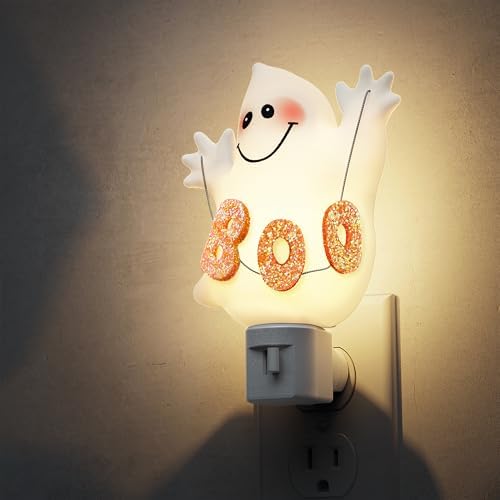 L LOHAS LED Halloween Night Light Plug in, Ghost Nightlight with UL,C7 Bulbs Changeable,Halloween Party Decorative for Adults,Kids,Gift