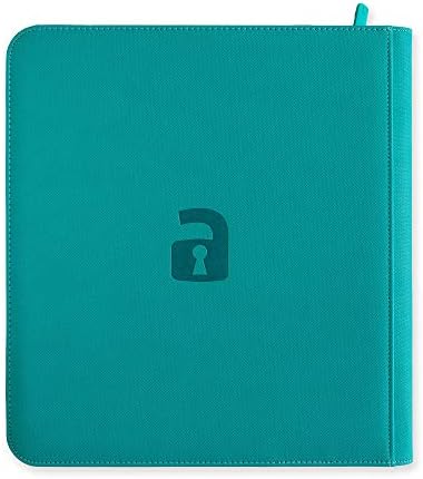 Vault X 12 XL Pocket Trading Card Zip Binder - 624 cards, Premium Exo-Tec Album Material, 26 Side-Loading Pages, Folder for Collectible Card Games, Sports, TCG (Teal)