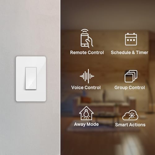 Kasa Smart Light Switch HS200P3, Single Pole, Needs Neutral Wire, 2.4GHz Wi-Fi Light Switch Works with Alexa and Google Home, UL Certified, No Hub Required, 3-Pack , White