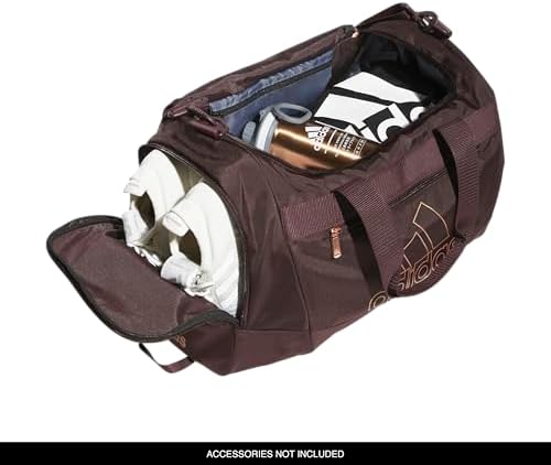 adidas Unisex Defender 4.0 Gym Duffel Bag for Men and Women, Shadow Brown/Rose Gold, Small (38L)