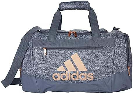 adidas Unisex Defender 4.0 Gym Duffel Bag for Men and Women, Jersey Onix Grey/Rose Gold/Onix Grey, Small (38L)