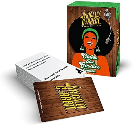 Lyrically Correct '60s & '70s Music Trivia Card Game - Oldies but Goodies Edition - Finish The Lyrics Challenge, Fun for Adults, Party or Family Night