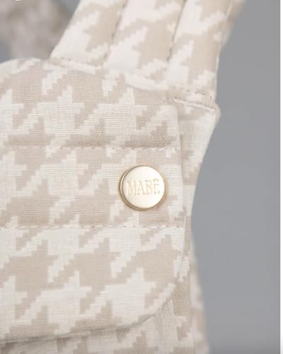 Mabē Monarch Ergonomic Baby Carrier – Premium Cotton Soft Structured Newborn to Toddler Carrier with Hip-Healthy Design, 3 Carry Positions (7-35lbs), Lightweight & Breathable, (Houndstooth)