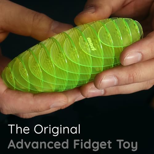 Morf Fidget Worm Toy - Desk Fidgets for Adults - Quiet Worm Fidget Toy Sensory Toys - Fun and Interactive Fidget Toy for Kids - USA Patent Pending Figgy Toys(Green, Big)
