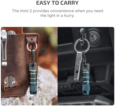 OLIGHT IMINI 2 EDC Rechargeable Keychain Flashlight, 50 Lumens Compact and Portable Mini LED Keyring Lights with Built-in Battery Ideal for Everyday Carry and Emergencies (Dream Blue)