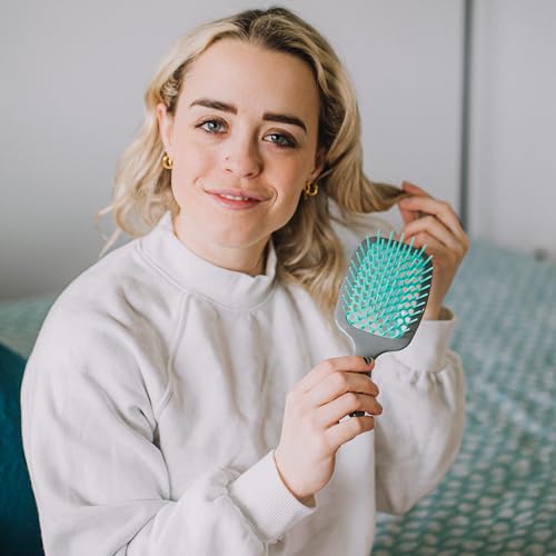 FHI Heat UNbrush Detangling Brush for Pain-Free Brushing on All Wet or Dry Hair Types — Durable DuoFlex Anti-Static Bristles, Lightweight Handle, Vented Hair Brush