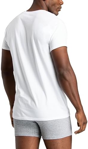 Fruit of the Loom Men's Undershirts, Moisture Wicking & Tag Free, Short Sleeve Crew T-Shirts