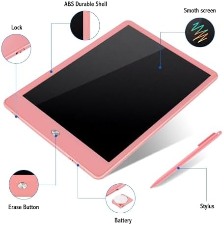 EooCoo Toys for Ages 3-6, Drawing Board 2 Pack, 10 Inch LCD Writing Tablet, Electronic Drawing Tablet, Girl/Boy Birthday Gift, Kids Toys, Drawing Pad Girls Gifts, Kids Travel Essential