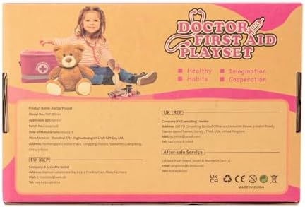 Doctor Kit for Kids Girls, 34 Pcs Kids Doctor Kit for Toddlers 3-5 with Medical Storage Bag & Real Stethoscope, Pretend Play Set for Boys Girls Fun Role Playing Game