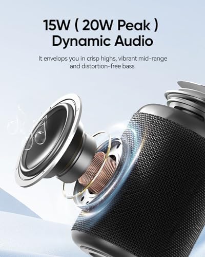 Portable Bluetooth Speaker with Lights, Stocking Stuffers, Powerful Crystal Clear Sound, IPX5 Waterproof, All Day Playtime, BT 5.3, TWS Paring, Small Wireless Speaker for Outdoor, White Elephant Gifts