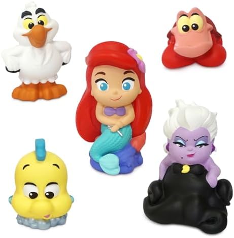 Disney Store Girl's Bath Set (Little Mermaid) - Kids Bath Accessories with Beloved Disney Characters - Colorful and Fun Bath Time Essentials for Kids - Suitable for All Ages