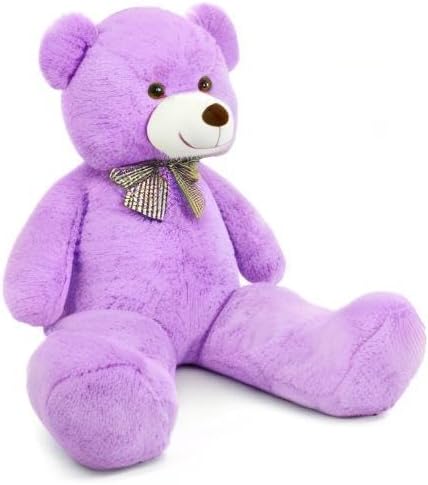MaoGoLan Big Purple Human Size Teddy Bear 4 Feet 47 inch Huge Lavender Teddy Extra Large Lilac Bears for Girlfriend Wife