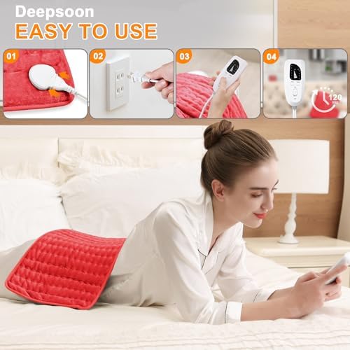 Heating Pad,Electric Heating Pads for Back,Hot Heated Pad for Abdomen,Shoulder,Knee,Multiple Temp and Auto Shut Off