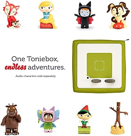 Toniebox Audio Player Starter Set with Playtime Puppy - Listen, Learn, and Play with One Huggable Little Box - Green, 3 Years and up