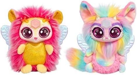 Magic Mixies Magical Gem Surprise Cauldron: Sun. with New Shimmer Eyes! Reveal an Mixie Plushie from The Fizzing Cauldron and Discover 2 Magical Solar Gem Surprises! Styles May Vary