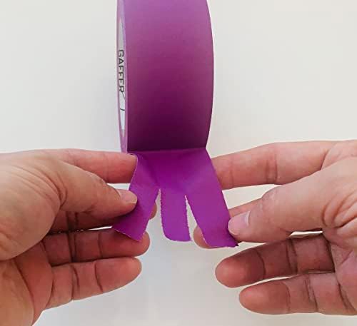 Gaffer Power Purple Tape | Real USA Made Gaffers Tape | Heavy Duty, Non-Reflective, Leaves No Residue | Strong, Easy Tear Tape for Cables, Crafts, Repairs | 2 Inch x 30 Yards