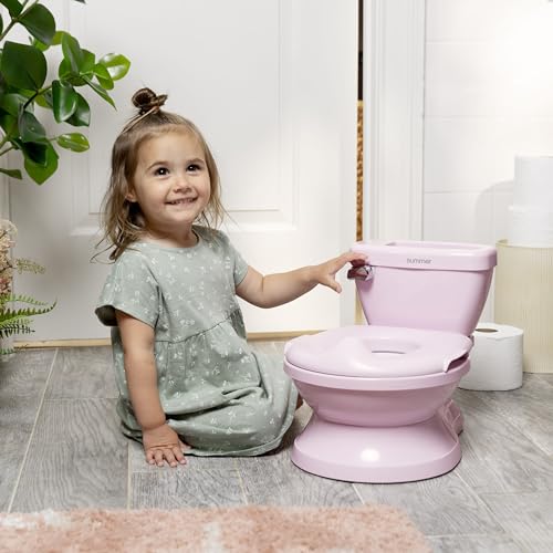 Summer by Ingenuity My Size Potty Pro in Pink, Infant Potty Training Toilet, Lifelike Flushing Sound, for Ages 18 Months, Up to 50 Pounds