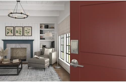 Schlage Encode Smart WiFi Deadbolt Lock for Front Door - Keyless Entry with App or Touchscreen - Works with Alexa, Hey Google, & Airbnb - Create Codes for Guests - Satin Nickel Silver