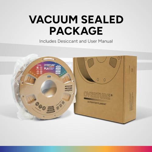 OVERTURE PLA Filament 1.75mm PLA 3D Printer Filament, 1kg Cardboard Spool (2.2lbs), Dimensional Accuracy +/- 0.02mm, Fit Most FDM Printer (Brown)