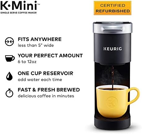Keurig K-Mini Coffee Maker, Certified Refurbished, Black (Renewed)