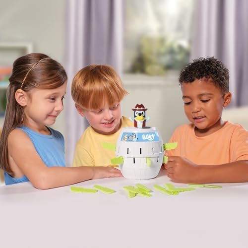 TOMY Games Pop Up Bluey Kids Game - Preschool Games and Bluey Toys for Family Game Night - Classic Board Games - Kids Toys for 2-4 Players - Ages 4 Years and Up