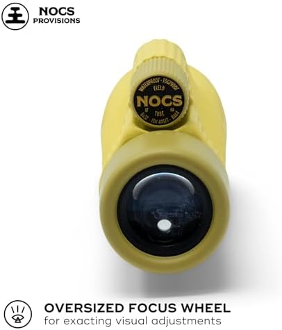 Nocs Provisions Field Tube 8x32 Waterproof Monocular, 8X Magnification Telescope, Bak4 Prism, Wide Field of View for Bird Watching, Backpacking & Wildlife Viewing - Banana Slug Yellow