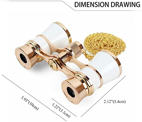 Aroncent Opera Glasses Binoculars 3X25 Mini Compact Binoculars with Chain for Adults Kids Women Vintage Theater Musical Concert
