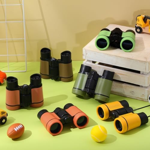 12 Pack Kid Binoculars Shockproof Mini Compact Binoculars Toys for Girls Boys Small Folding Telescope for Bird Watching Educational Learning Camping Birthday Gifts