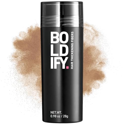 BOLDIFY Hair Fibers (28g) - Fill In Thinning and Fine Hair for an Instantly Fuller, Thicker Look - 14 Shades for Women & Men - Dark Blonde