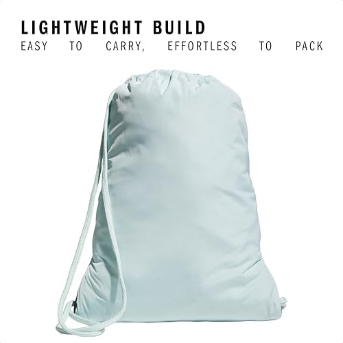adidas Alliance Sackpack, Drawstring Backpack, Lightweight Small Gym Bag for Women and Men, Halo Mint Green/White, One Size