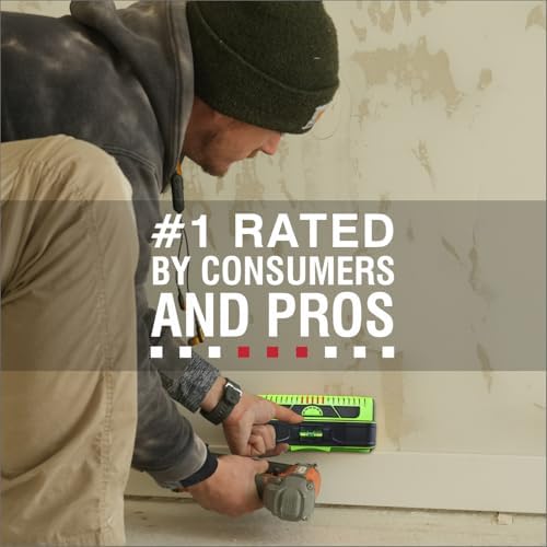 Franklin Sensors ProSensor M210 Stud Finder with 13-Sensors, Wood & Metal Stud Detector/Wall Scanner, Live Wire Detection (Green), Made in The USA