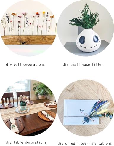 DIY Natural Dried Flower Set, Bulk Dried Flowers for Vase, Dried Flowers with Stems, Dried Roses, Mini Dried Flower Bouquets.(Brown)