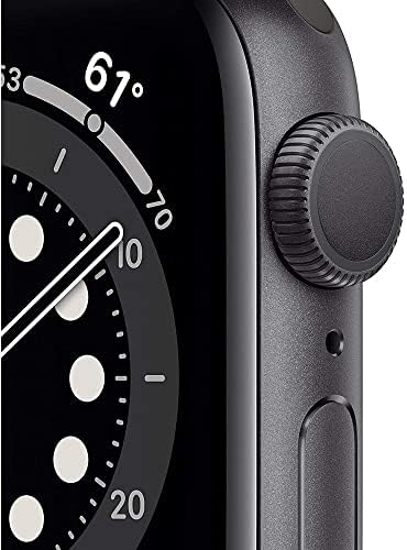 Apple Watch Series 6 (GPS + Cellular, 44mm) - Space Gray Aluminum Case with Black Sport Band (Renewed)
