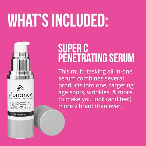 Vibriance Premium Skincare Bundle | Super C All-in-One Serum, Moisturizing Cleanser, Moisturizing Cream, Sheer Zinc Sunscreen, Age Defying Serum | Heal, Hydrate, Protect & Rejuvenate