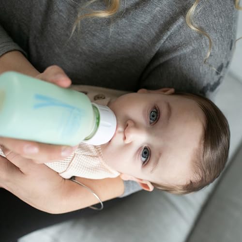 Dr. Brown's Anti-Colic Options+ Narrow Glass Baby Bottle with Level 1 Slow Flow Nipple, BPA-Free, 4 oz/120mL, 2-Pack