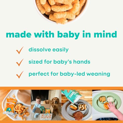 Puffworks Baby Organic Peanut Butter Puffs, Perfect for Early Peanut Introduction, Plant-Based Protein, USDA Organic, Gluten-Free, Vegan, Non-GMO, Kosher, 0.5 Ounce (Pack of 12)