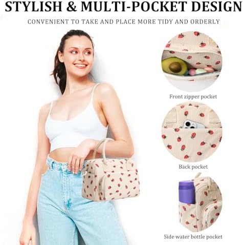 MEXS Insulated Lunch Bag for Women Men Large Reusable Lunch Box Adult Leakproof Portable Cooler Tote Bags for Work Picnic