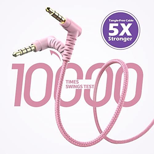 Kids Headphones, AILIHEN I35 On-Ear Headphones for School, Safe Volume 93dB, HD Mic Stereo Headphone for Kid Girls Children, Foldable Wired 3.5mm for Chromebook, Laptop, Computer, Tablet (Pink Purple)