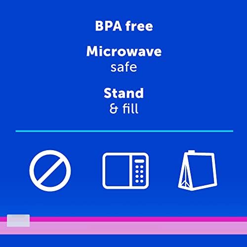 Ziploc Gallon and Quart Storage Slider Bags Bundle, Power Shield Technology for More Durability, 68 and 42 Count