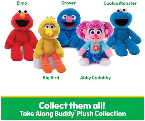 GUND Sesame Street Official Grover Take Along Buddy Plush, Premium Plush Toy for Ages 1 & Up, Blue, 13”