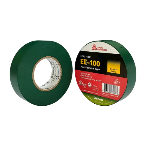 Electrical Tape, 10 Rolls General Use PVC Electric Tape, UL/CSA Listed ¾ in x 66 ft Insulating Vinyl Tape for Electrical, Repairs, Automotive and Equipment, EE-100, Green
