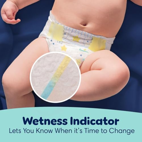 Pampers Overnight Diapers - Swaddlers Overnights - Size 5, 50 Count, Disposable Baby Diaper, Night Time Leak and Skin Protection