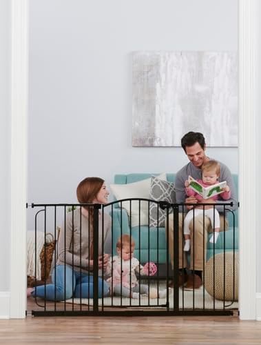 Regalo 58-Inch Easy Step Extra Tall Arched Décor Walk Thru Baby Gate, Award Winning Brand, Includes 4-Inch Extension Kit, 4 Pack Pressure Mount Kit and 4 Pack Wall Mount Kit, Bronze