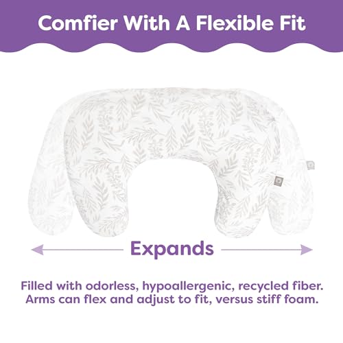 Boppy Nursing Pillow - Ergonomic Bottle & Breastfeeding Pillow with High, Firm, Large Area, Water-Repellent Cushion with Washable Cover; Baby Safety Alliance Verified - Pink Garden Flowers