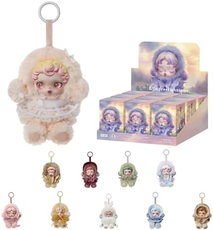 POP MART SKULLPANDA L’impressionnisme Series Plush Doll 9 PCs Blind Box Figures, Random Design Action Figures Collectible Toys Home Decorations, Holiday Birthday Gifts for Girls and Boys, Whole Set