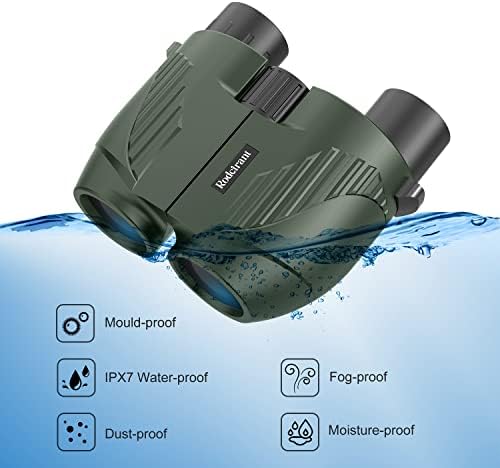 20X25 Compact Binoculars for Adults and Kids,Large Eyepiece Waterproof Binocular,Easy Focus Small Binoculars for Bird Watching,Hiking and Concert, Green