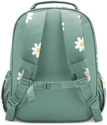 Simple Modern Medium Toddler Backpack for School Girls and Boys | Kindergarten Elementary Kids Backpack | Fletcher Collection | Kids - 15" tall | Sage Florals