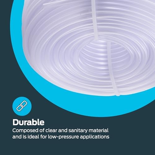 Eastman 0.17 Inch ID (1/4 Inch OD) PVC Clear Vinyl Tubing, 150 Foot Length, 98616