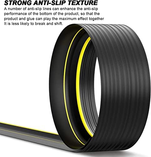 Jin&Bao Universal Garage Door Threshold Seal Strip 20FT Kit, Bottom Waterproof Rubber Weather Stripping Replacement(Yellow, 2 Adhesive)