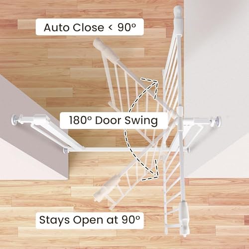 BalanceFrom Walk Thru Safety Gate for Baby and Pets, Doorways, Stairways, Hallways, Fits 29.1-33.8 Inch Openings, 36 Inch Height, Graphite